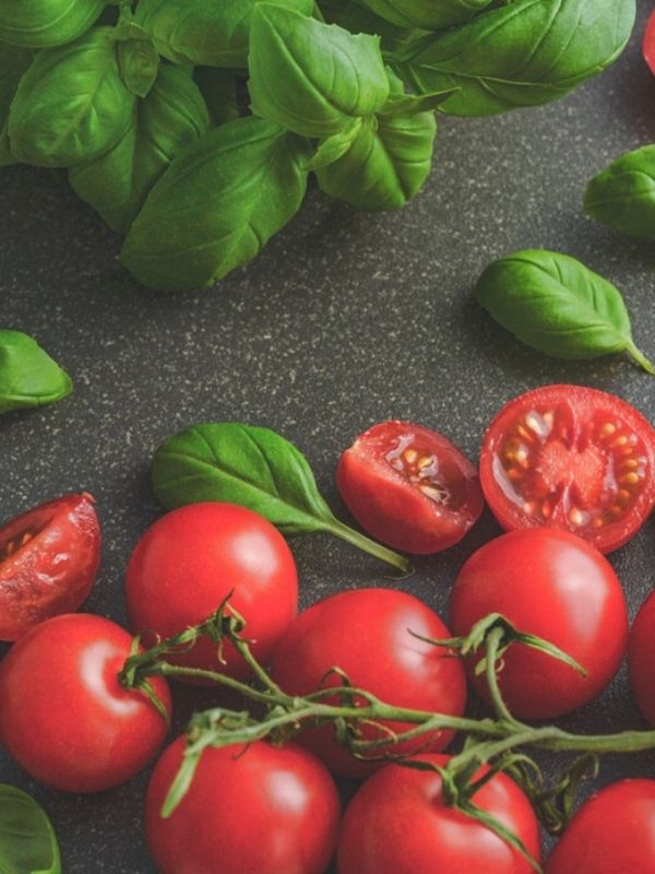 Tomatoes on a stool