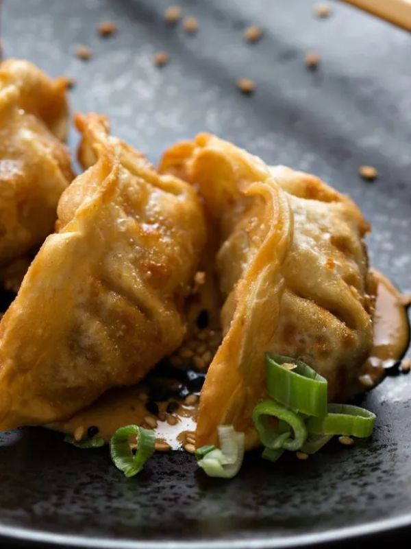 Air Fryer Cabbage and Pork Gyoza