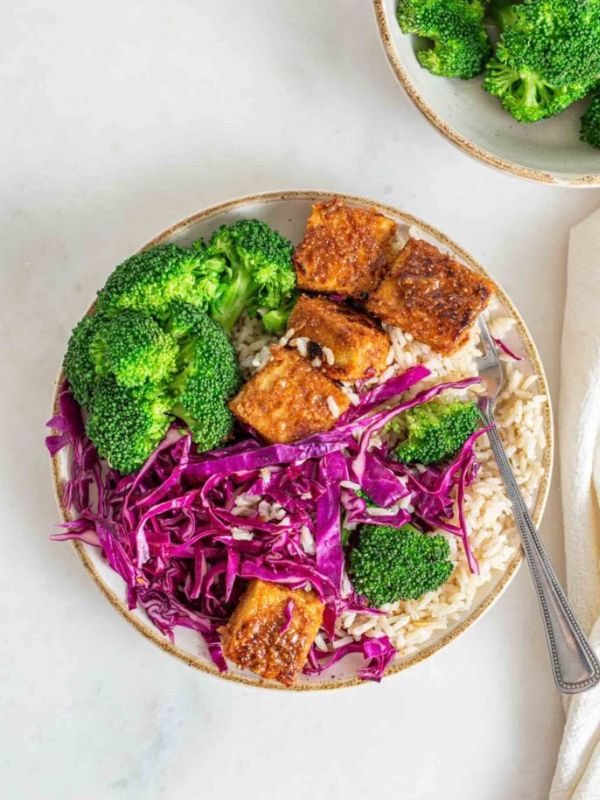 Baked Tempeh Brown Rice Bowls