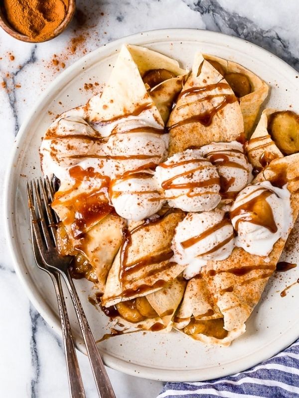 Banana Foster Crepes