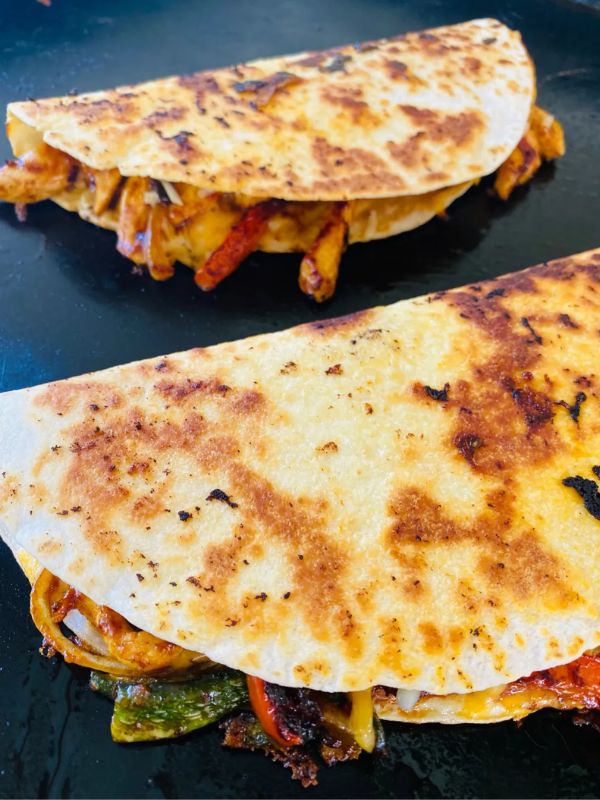 Blackstone Chicken Fajita Quesadillas