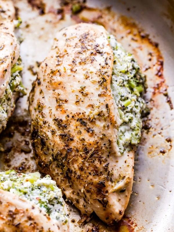 Broccoli Goat Cheese Stuffed Chicken