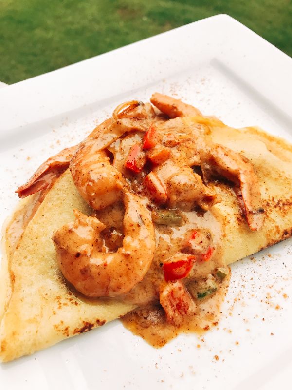 Cajun Shrimp Crepes