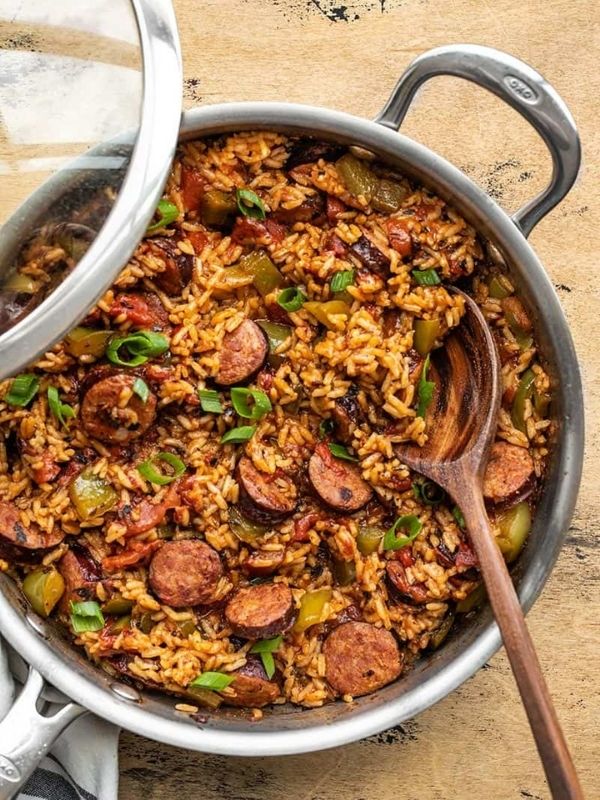 Cajun Smoked Sausage and Rice Skillet