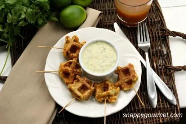 Caribbean Shrimp Stuffed Waffle Pops Image