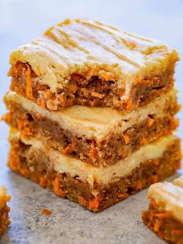 Carrot Cake Cream Cheese Blondies