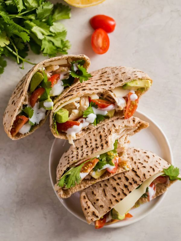 Chicken Avocado Pita Sandwich