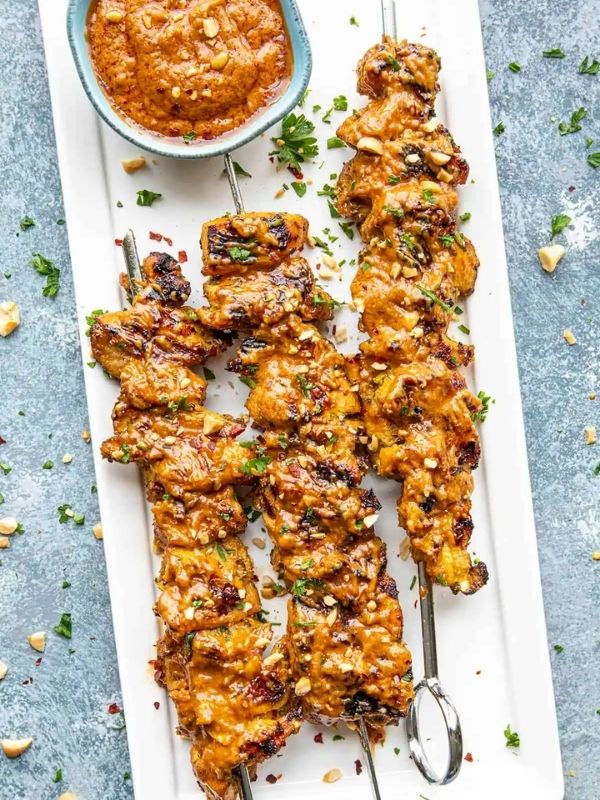 Chicken Satay with Peanut Sauce