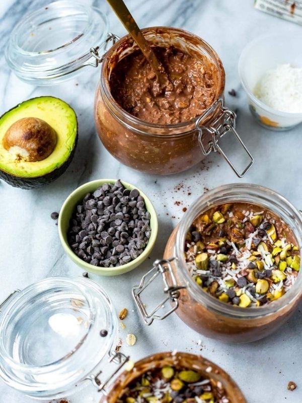 Chocolate Avocado Overnight Oats