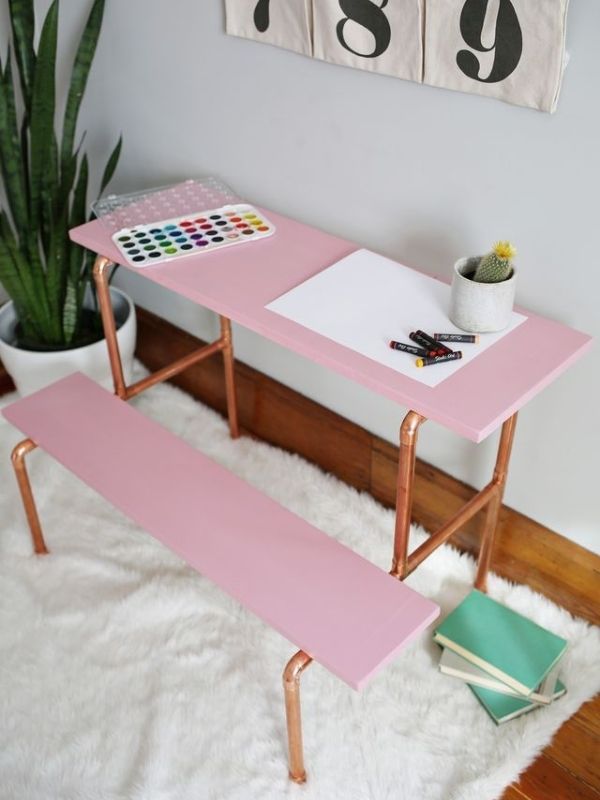 Copper Pipe Child’s Desk DIY