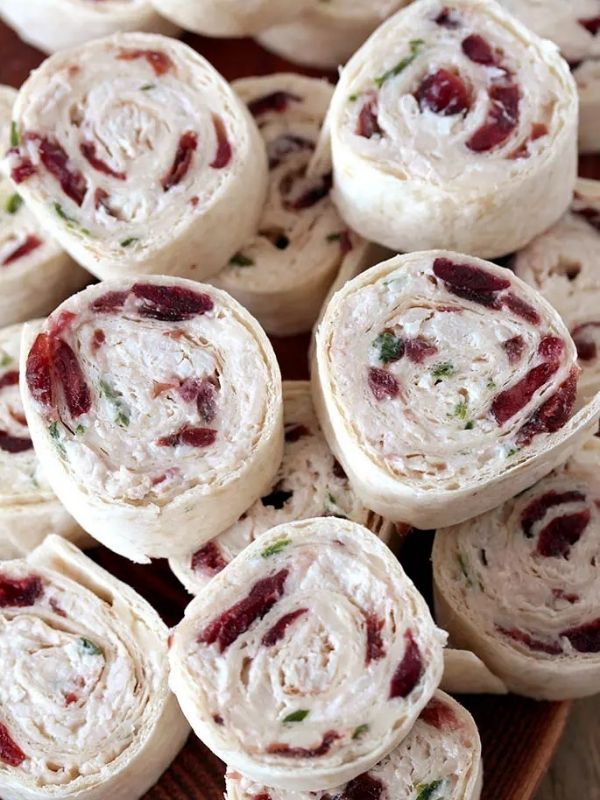 Cranberry Turkey Tortilla Roll Ups