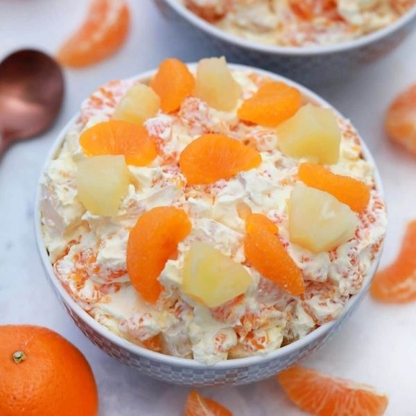 Creamsicle Mandarin Orange Salad with Vanilla Pudding