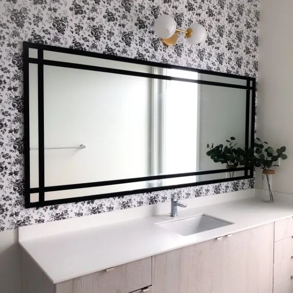 DIY Bathroom Mirror Frame