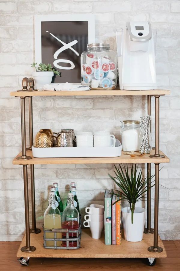 DIY Coffee Bar Cart