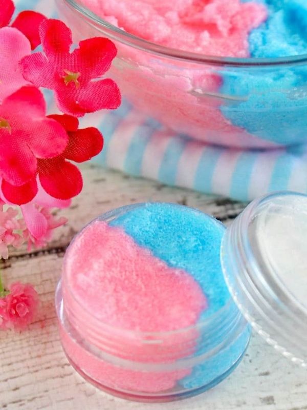 DIY Cotton Candy Sugar Lip Scrub