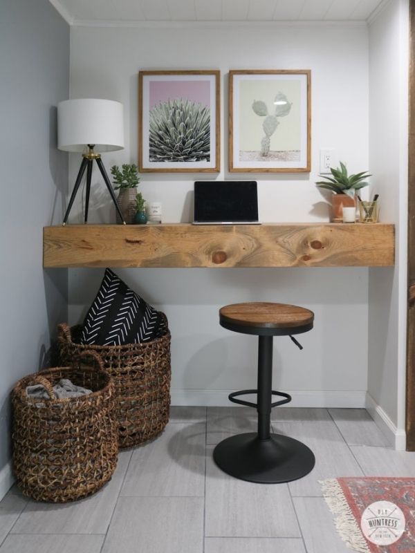 DIY Floating Desk with Hidden Storage