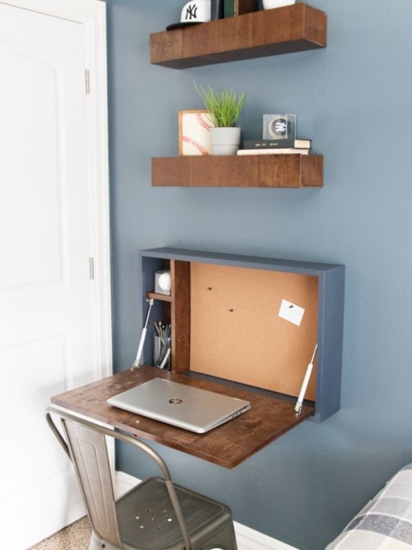 DIY Fold Down Desk