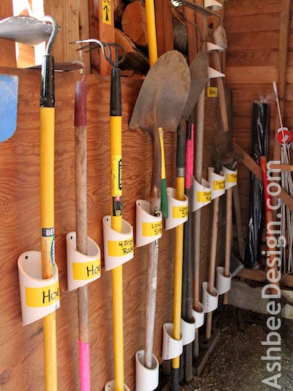 DIY Garden Tools PVC Organizer