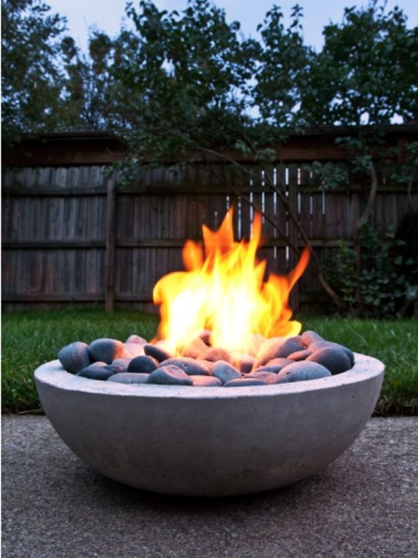 DIY Modern Concrete Fire Pit Bowl