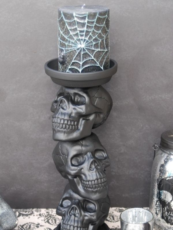 DIY Skull Candle Holder