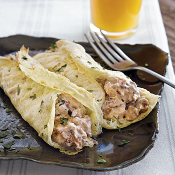 Egg Crepes with Sausage