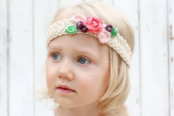 Flower Headband Free Crochet Pattern