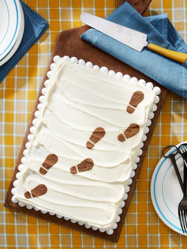 Follow-the-Footprints Malted Sheet Cake