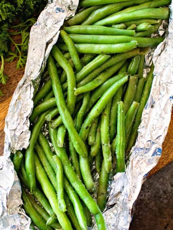 Grilled Green Beans Foil Packets