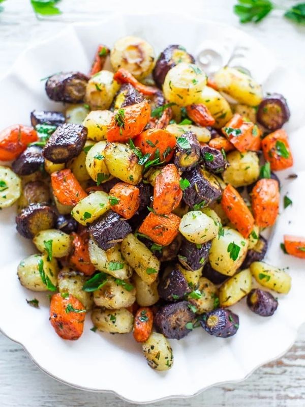 Herb-Roasted Tri-Colored Carrots