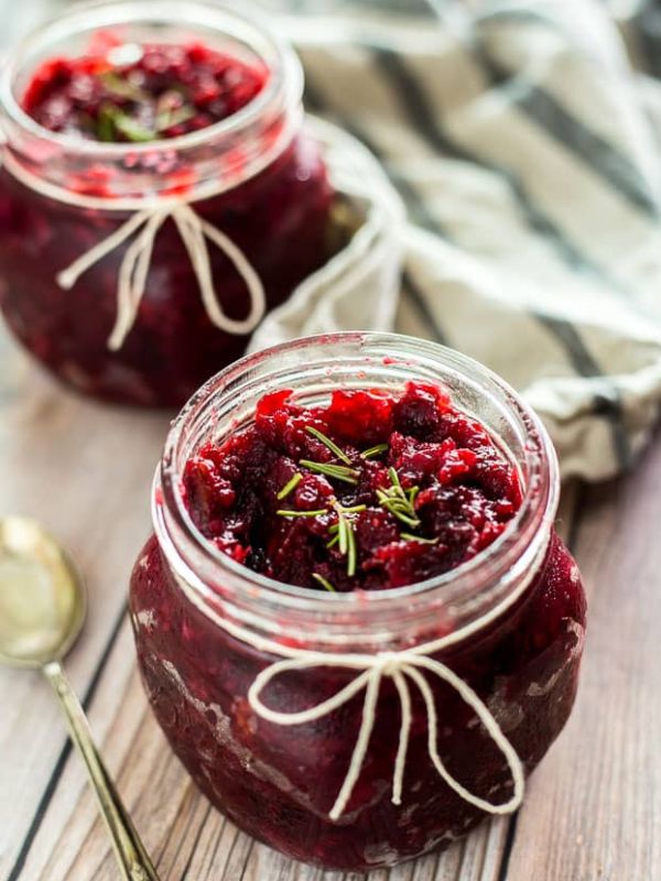 Honey Bourbon Homemade Cranberry Chutney