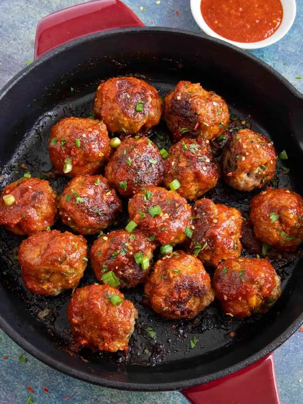 Honey Sriracha Turkey Meatballs