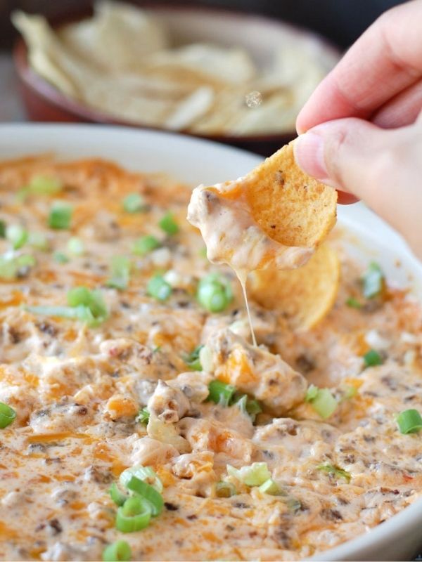 Hot Sausage Beer Cheese Dip