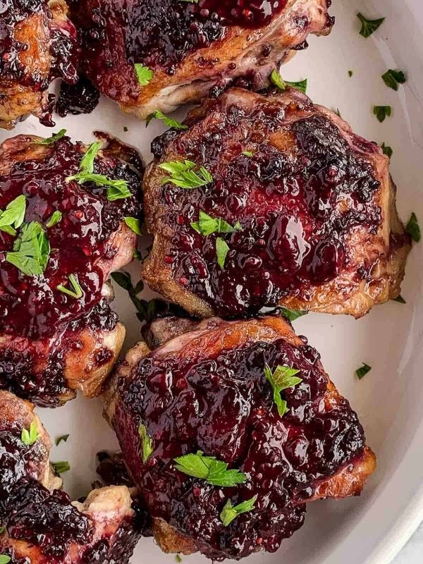 Juicy Blackberry Glazed Chicken Thighs