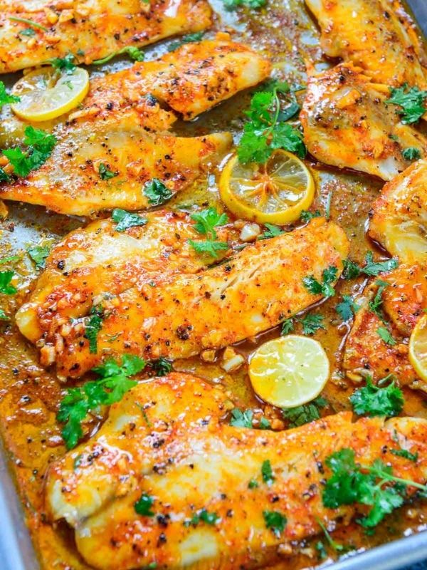 Lemon Garlic Baked Tilapia