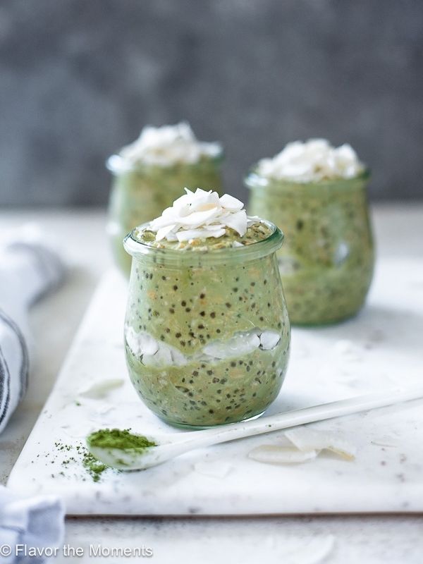 Matcha Coconut Chia Overnight Oats