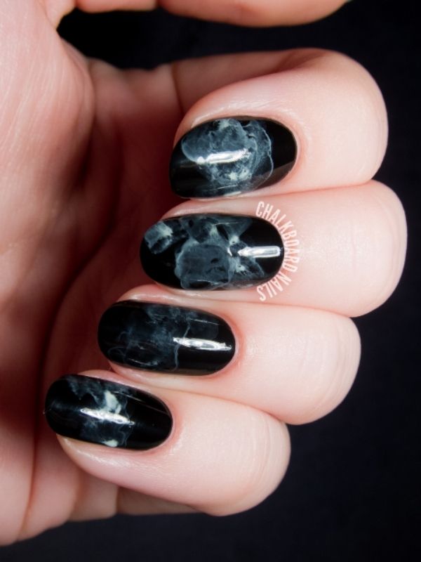 Midnight Smoke Nail Designs