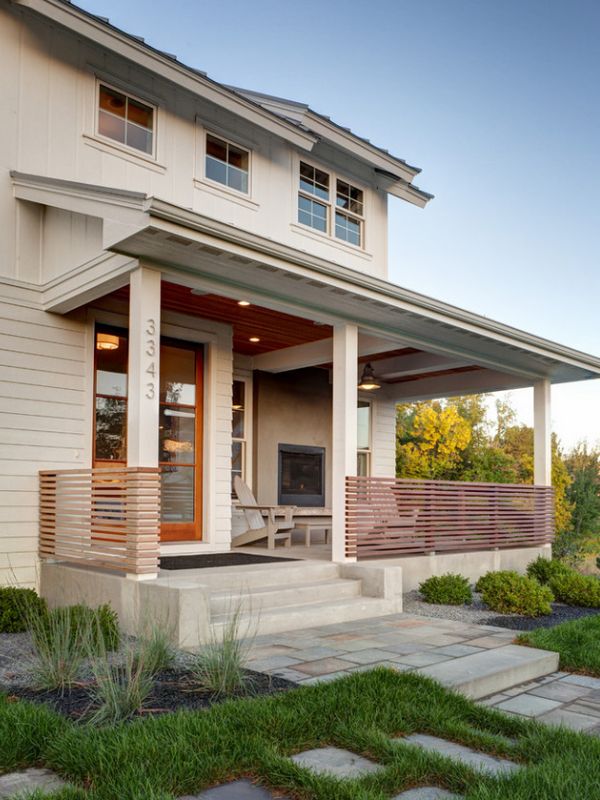 Modern Front Porch Railing