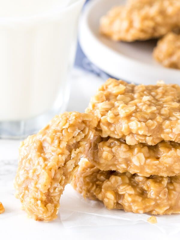 No Bake Peanut Butter Oatmeal Cookies