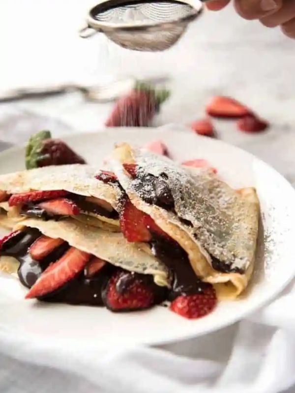 Nutella Crepes with Strawberries