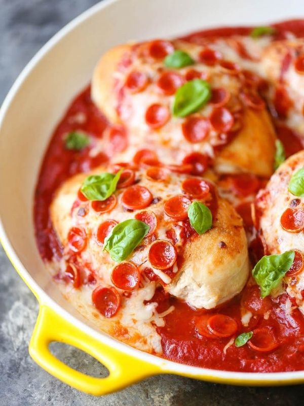 One Pan Pizza Chicken