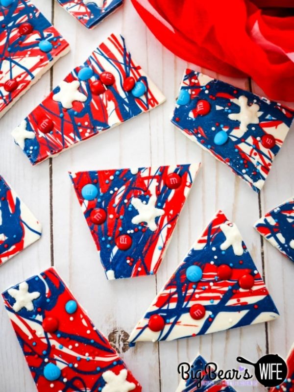 Patriotic Bark with Sugar Stars