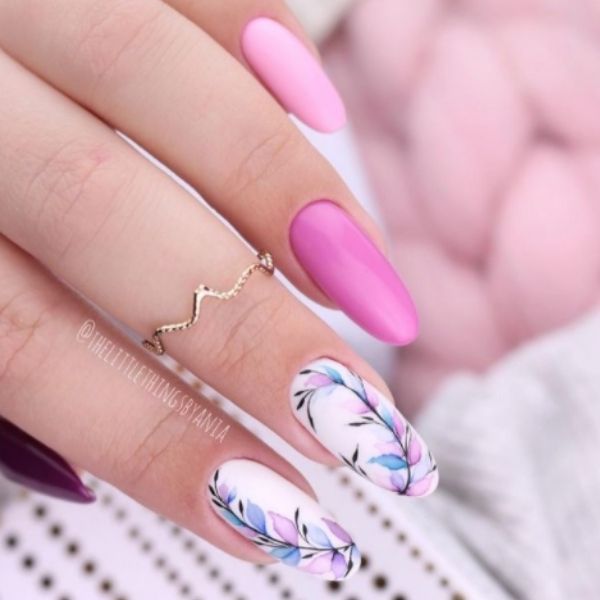 Pink Spring Nails