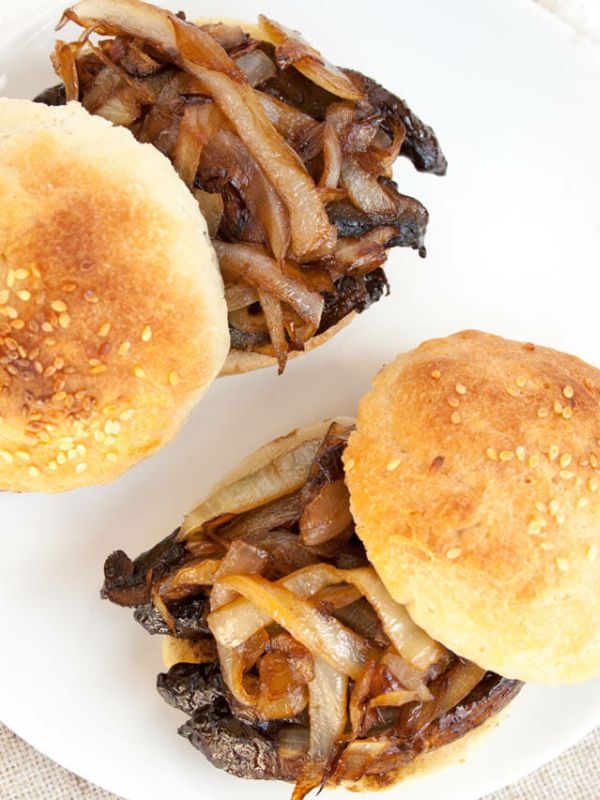 Portobello Mushroom and Caramelized Onion sliders