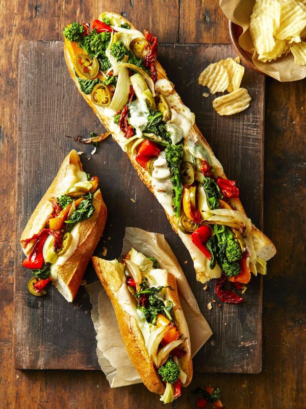 Provolone Veggie Party Subs