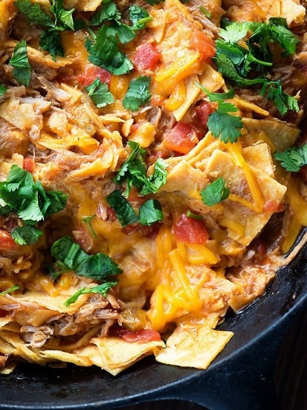 Pulled Pork Enchilada Skillet