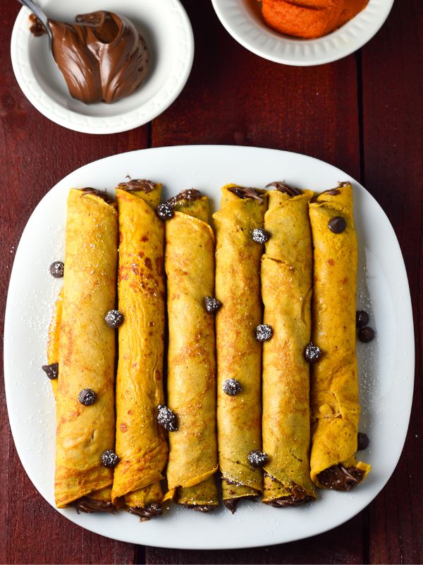 Pumpkin Nutella Crepes