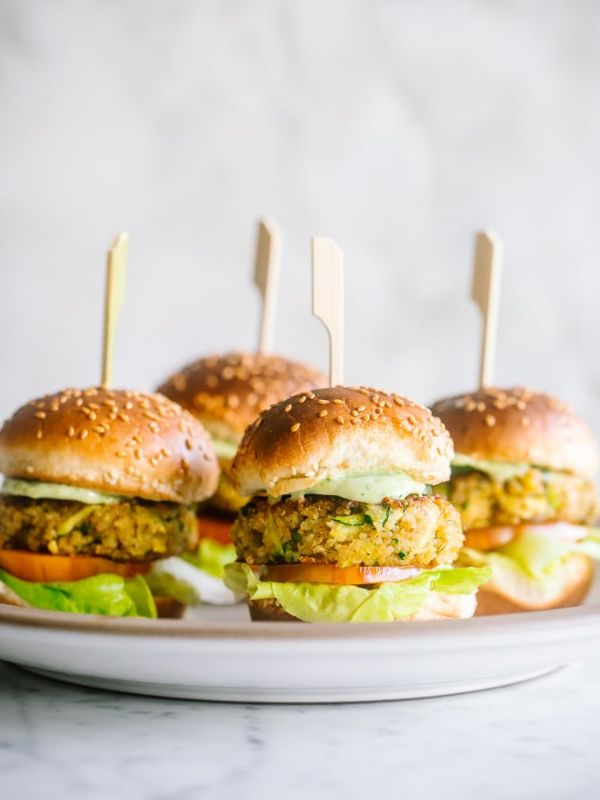 Quinoa Sliders with Green Goddess Aioli