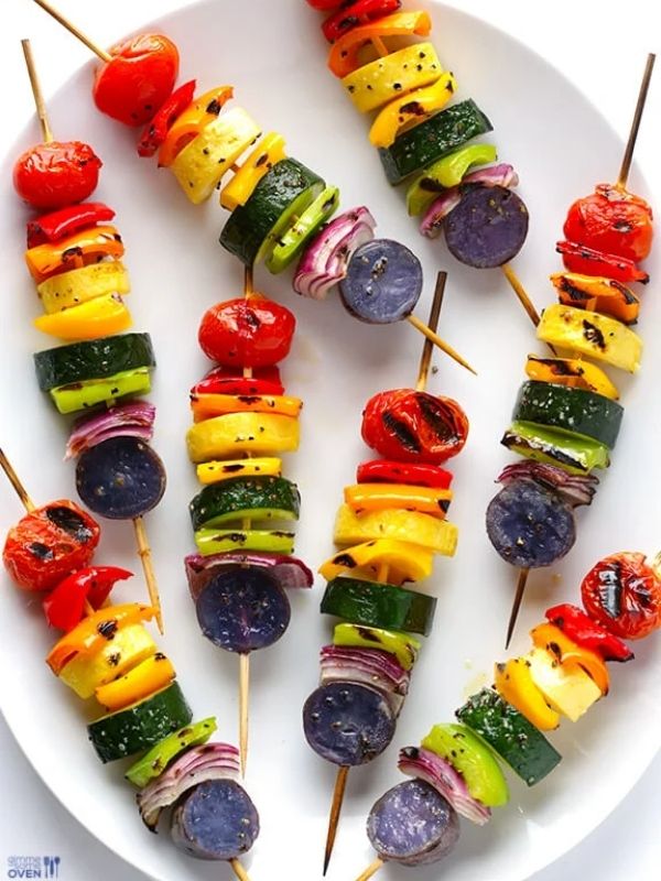 Rainbow Veggie Skewers