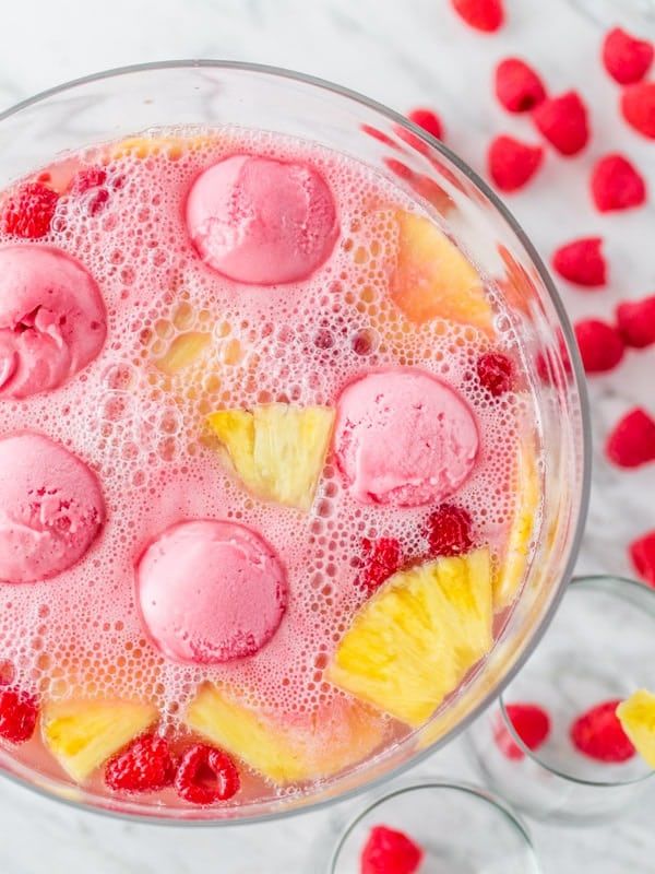 Raspberry Sherbet Party Punch