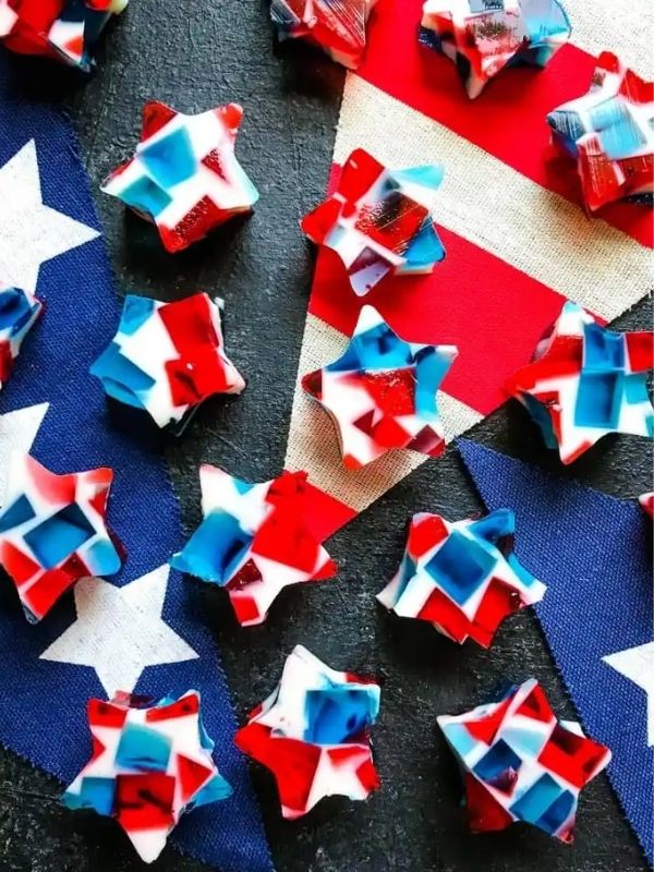 Red White and Blue Jello Shots Stars